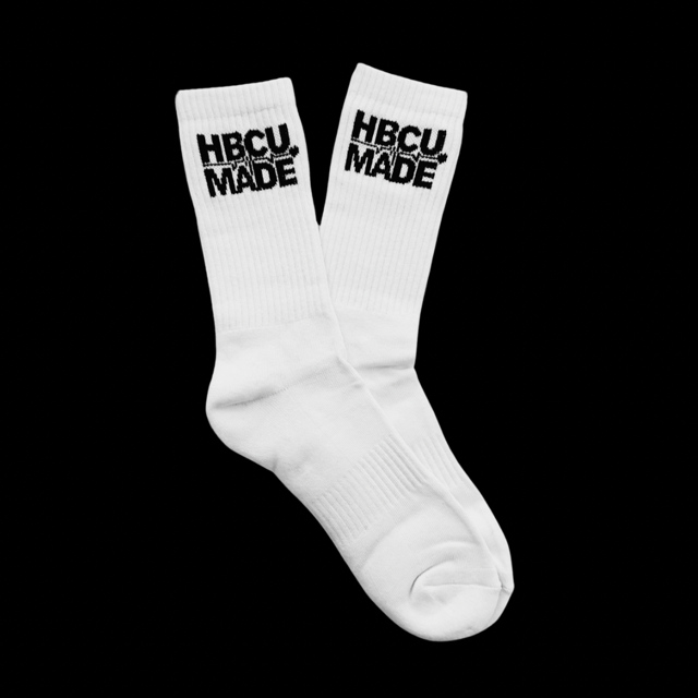 White HBCU MADE Socks (unisex)