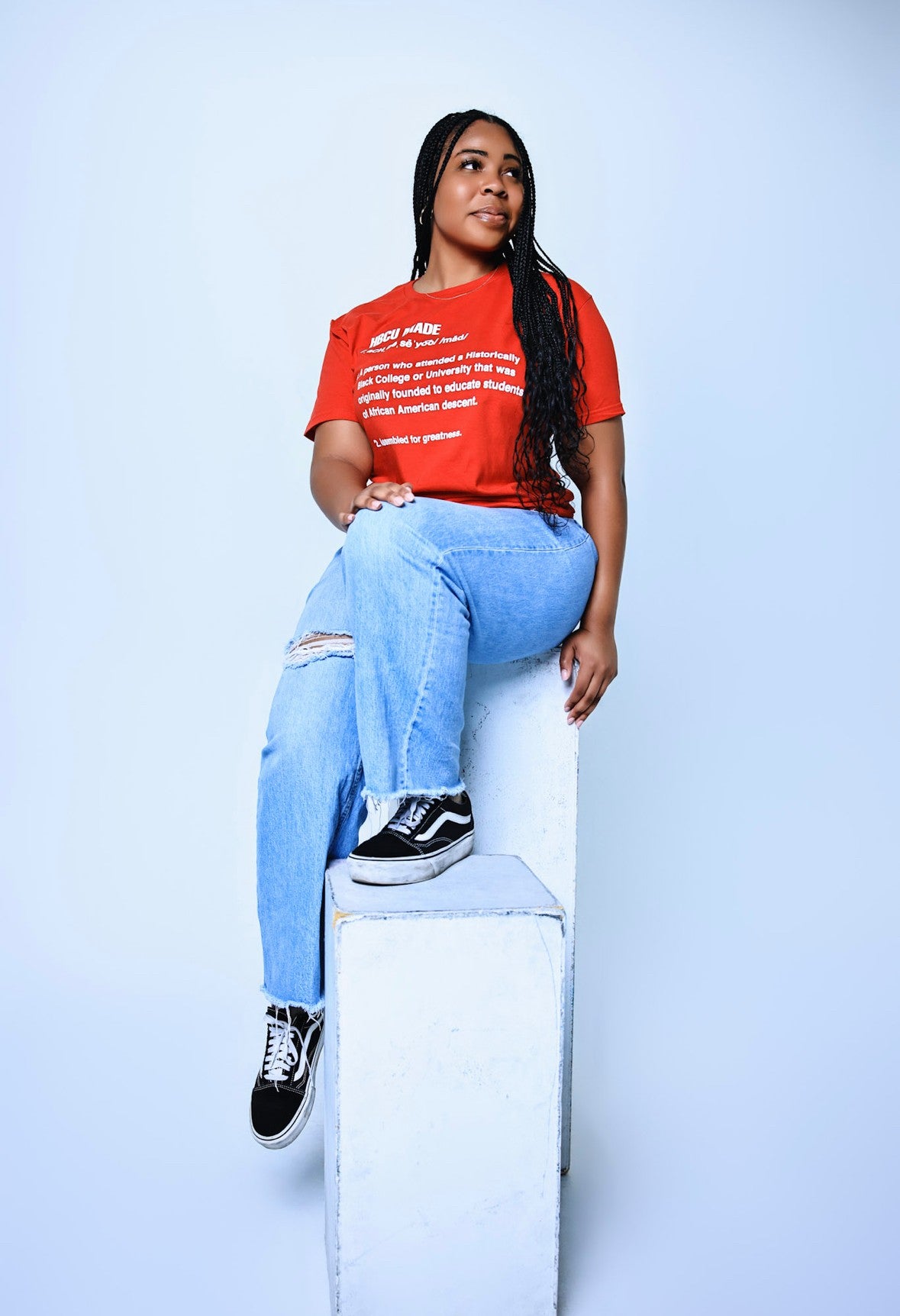 Red HBCU MADE Definition T-shirt with White Writing (unisex)